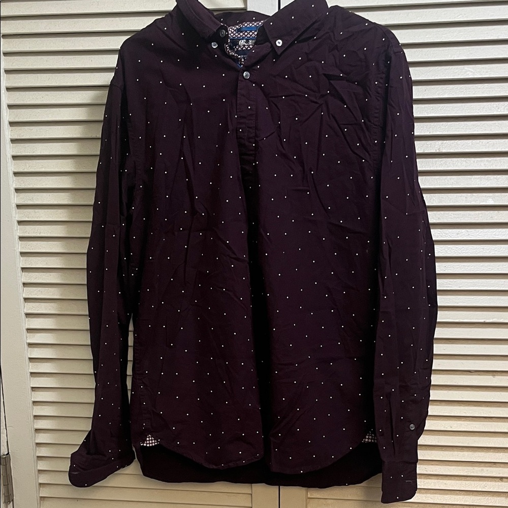 Denim & Flower Deep Purple Button Down Shirt